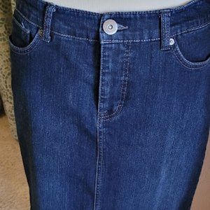 Style & Co Dark Wash Denim Mini Skirt, Sz 8